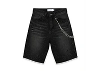 Mani Pearl Denim Shorts Phantom