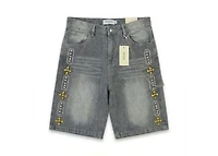 Mani Solar Bloom Denim Shorts - Damaged