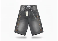 Mani Solar Bloom Denim Shorts