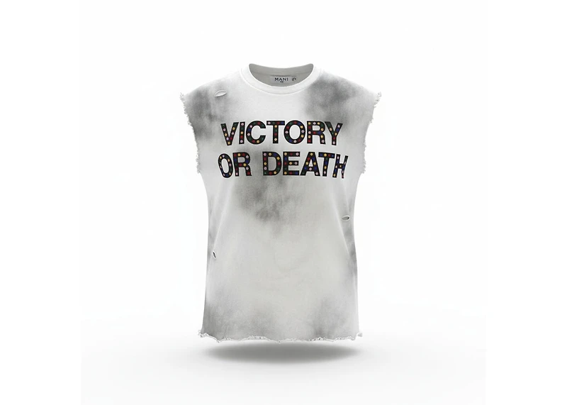 Mani Victory Or Death Sleeveless White