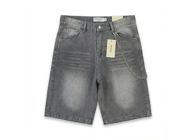 Mani Washed Grey Denim Shorts