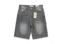 Mani Washed Grey Denim Shorts