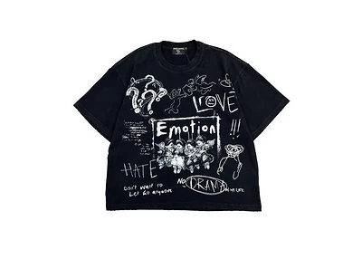 Mixed Emotions Black Chaos Tee