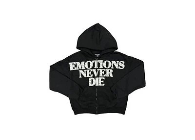 Mixed Emotions Black End Rhinestone Hoodie