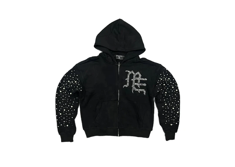 Mixed Emotions Black Pearl Zip Up