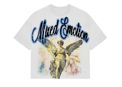 Mixed Emotions Blue Rhinestone Cropped Shirt