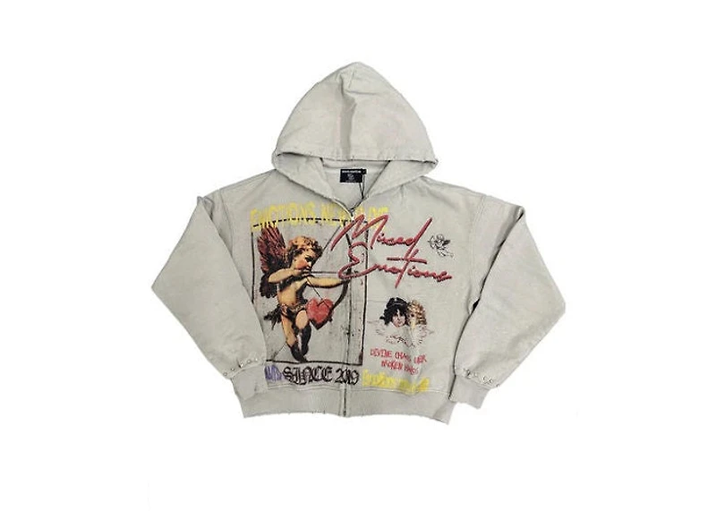 Mixed Emotions Broken Halo Grey Hoodie