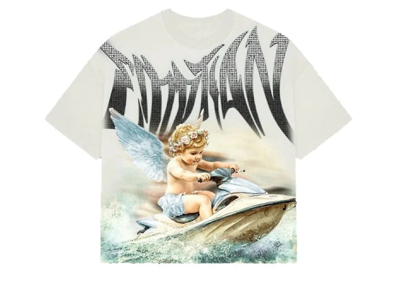 Mixed Emotions Cream Jetski Rhinestone Tee