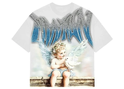 Mixed Emotions White Dove Rhinestone Tee