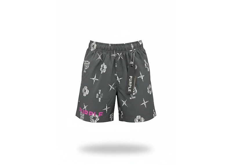 Purple Brand All Round AOP Shorts Black