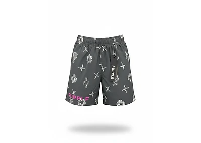 Purple Brand All Round AOP Shorts Black