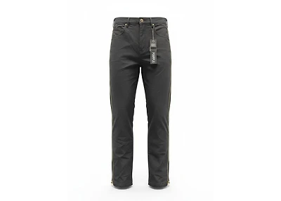Purple Brand Full Side Zip Black Skinny Jeans - Damaged