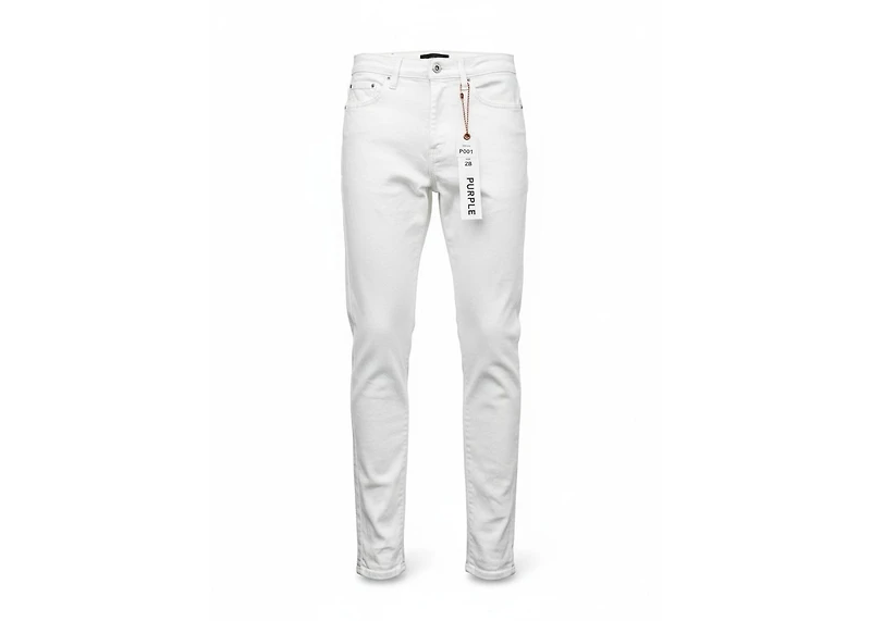 Purple Brand Jacquard Monogram White Skinny Jeans