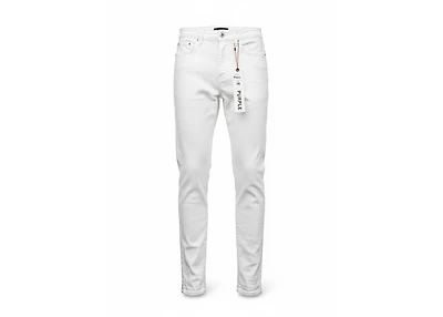 Purple Brand Jacquard Monogram White Skinny Jeans