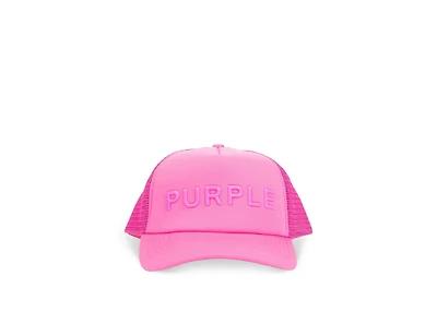 Purple Brand Purple Silicone Foam Trucker Pink Hat