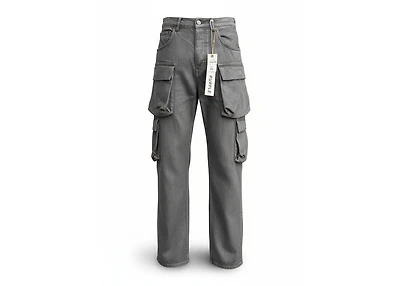 Purple Brand Relaxed Double Cargo Black Skinny Jeans