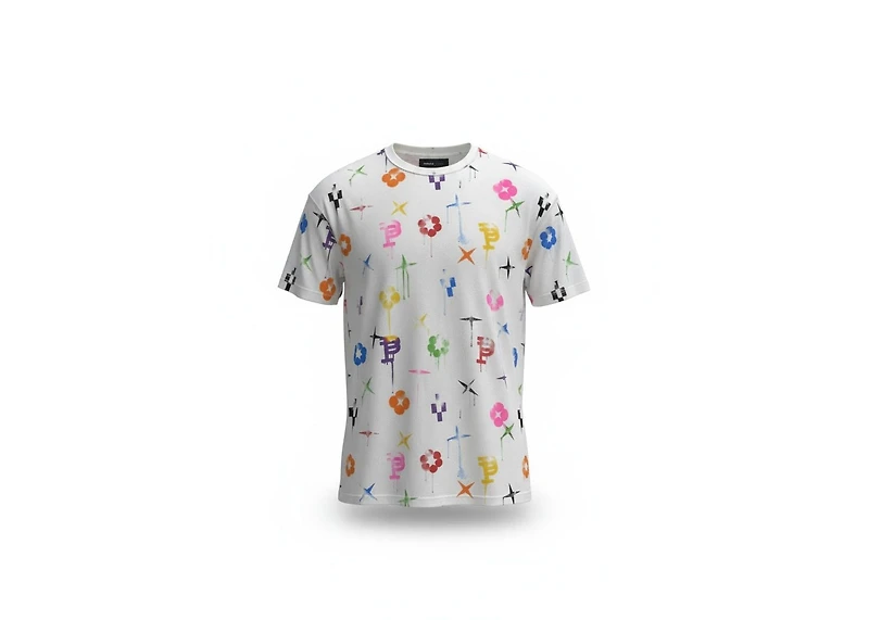 Purple Brand Textured Jersey Short Sleeve Tee Off White