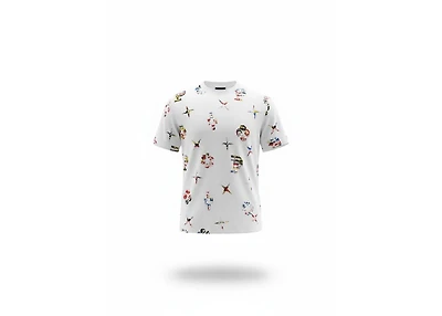 Purple Brand Textured Jersey Short Sleeve Tee Off White