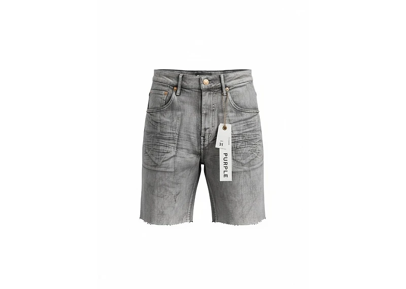 Purple Brand Washed Iridescent Pearl Black Shorts