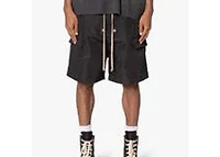 RAVE DOUBLE CARGO SHORTS [BLACK]