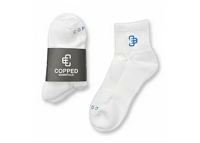 Copped White / Royal Blue Ankle Socks 3-Pack