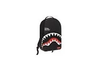 SHARK CENTRAL BLACK EMBROIDERED SHARK BACKPACK
