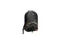 SHARK CENTRAL BLACK NYLON CAMO EMBOSSED SHARK BACKPACK