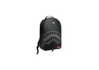 SHARK CENTRAL BLACK NYLON GRAY EMBOSSED BACKPACK