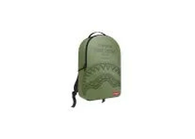 SHARK CENTRAL EMBOSSED GREEN NYLON BACKPACK