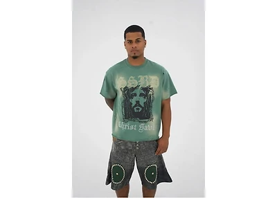 SSBD Green Christ Saves Tee