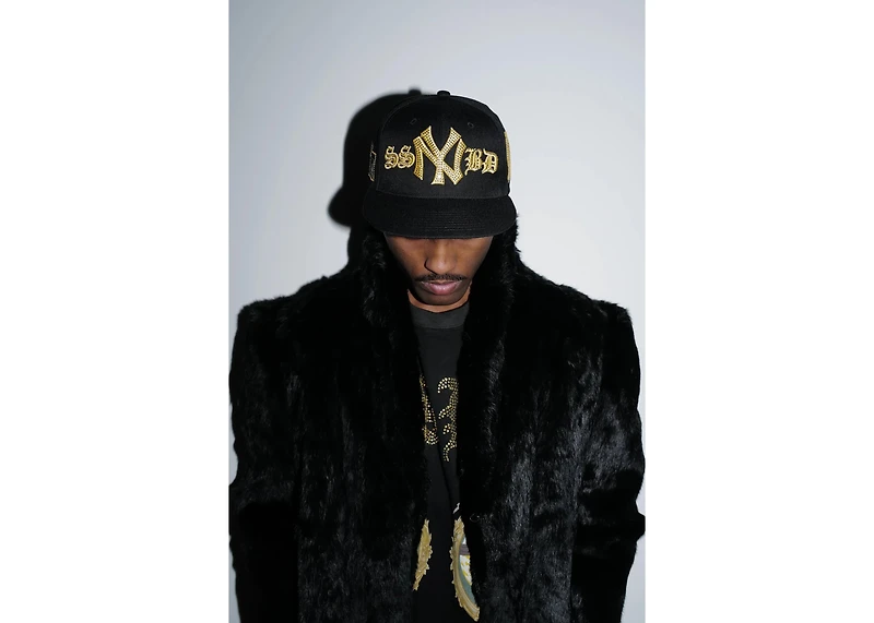 SSBD NY Yankees Gold Diamonds Fitted Cap