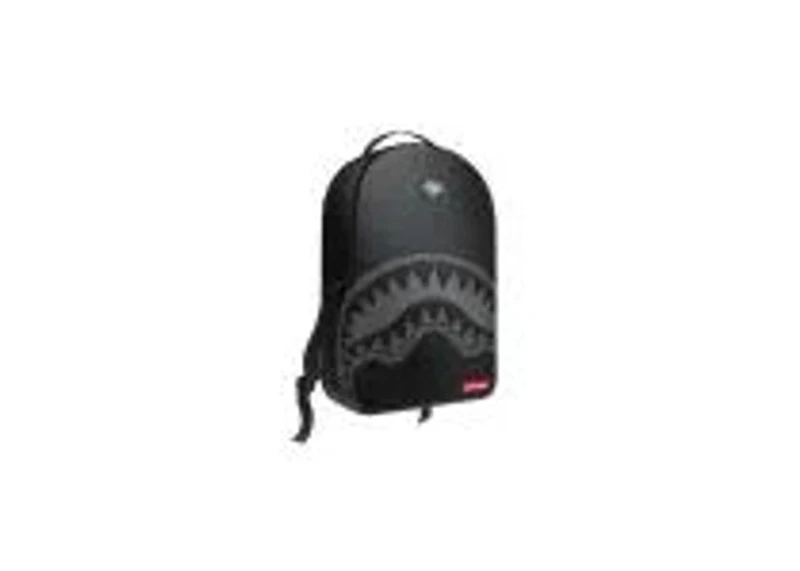 Shark Central Black Nylon Gray Embossed Backpack