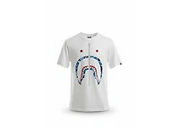 BAPE ABC Camo Shark Tee White/Blue/Silver