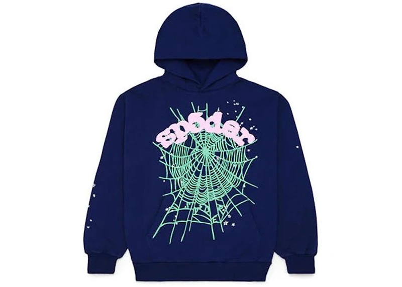 Sp5der OG Web Hoodie Navy