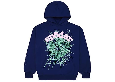 Sp5der OG Web Hoodie Navy