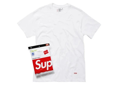 Supreme Hanes Tagless Tees (3 Pack) White