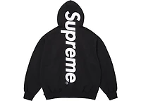 Supreme Satin Applique Hooded Sweatshirt (SS26) Black