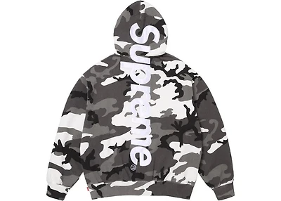 Supreme Satin Applique Hooded Sweatshirt (SS26) Snow Camo