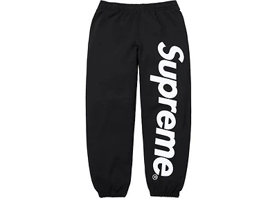 Supreme Satin Applique Sweatpant (SS26) Black