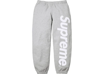 Supreme Satin Applique Sweatpant (SS26) Heather Grey