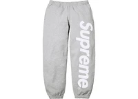 Supreme Satin Applique Sweatpant (SS26) Heather Grey