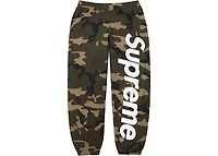 Supreme Satin Applique Sweatpant (SS26) Woodland Camo