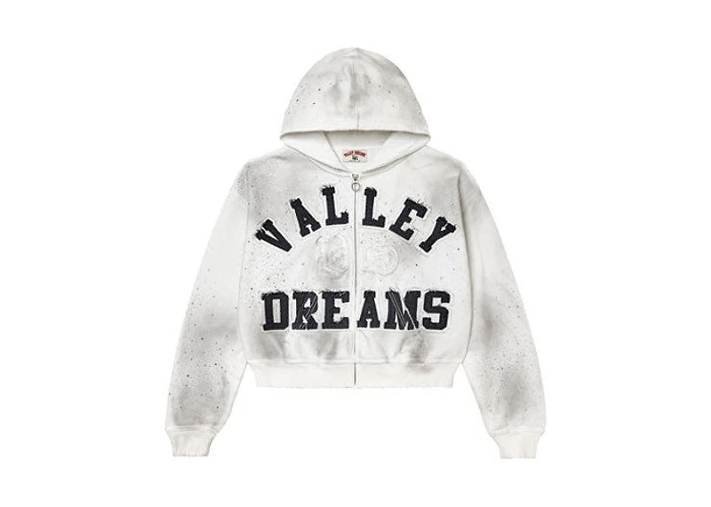 Vale Classico Zip Up Hoodie White