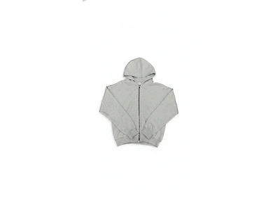 Mani Lightweight Rhinestone Zip-Up Hoodie Grey/White