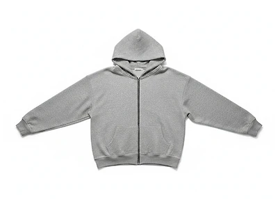 Mani Lightweight Rhinestone Zip-Up Hoodie Grey/White