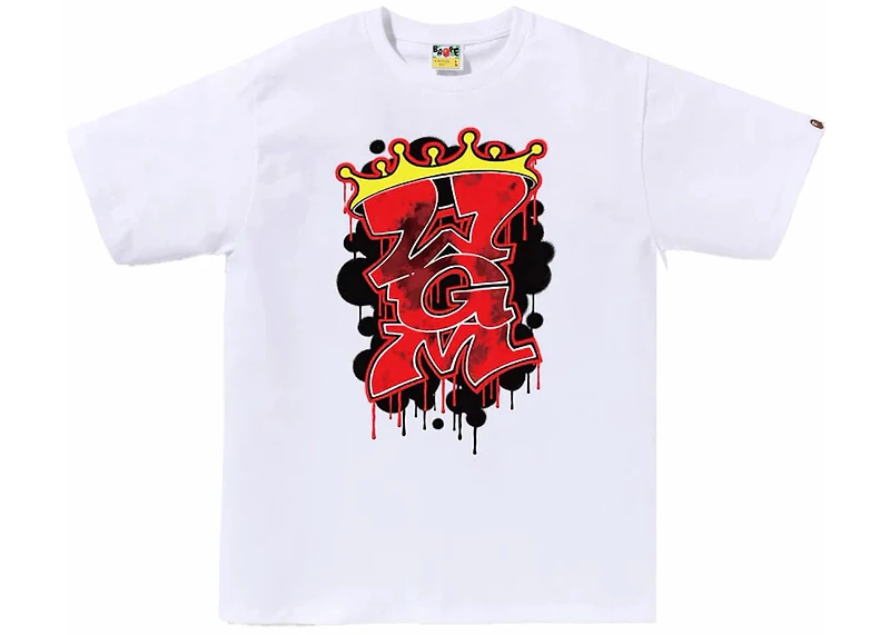 BAPE Bape Graffiti WGM Tee White