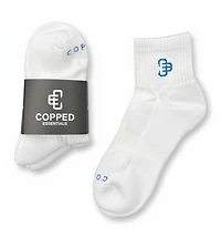 Copped White / Royal Blue Ankle Socks 3-Pack