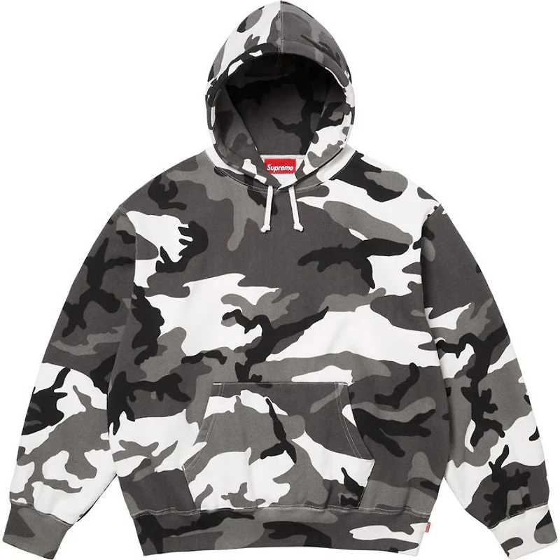 Supreme Satin Applique Hooded Sweatshirt (SS26) Snow Camo