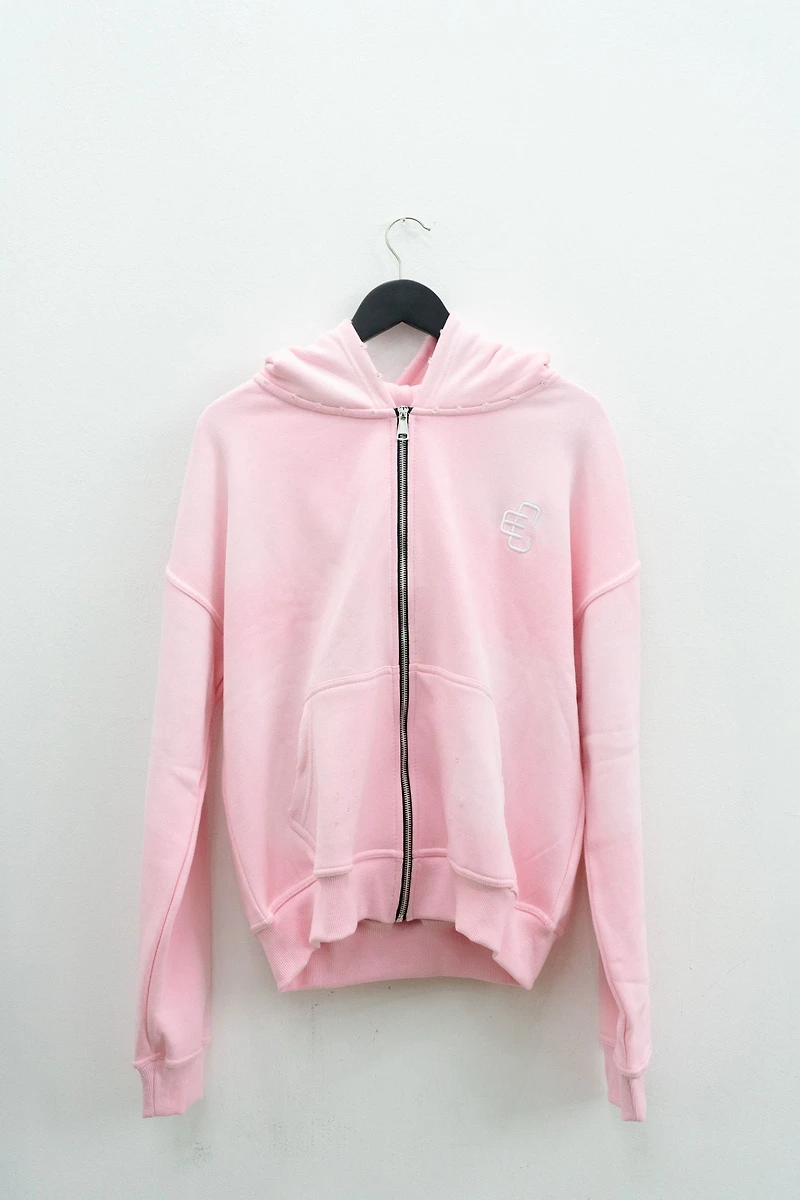 COPPED Zip-Up Hoodie Light Pink