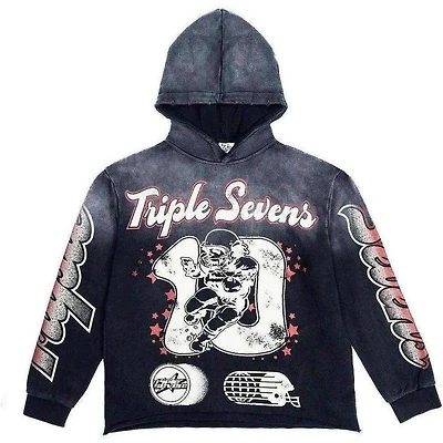 Triple Sevens All Star Hoodie Washed Black